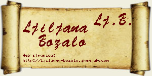 Ljiljana Bozalo vizit kartica